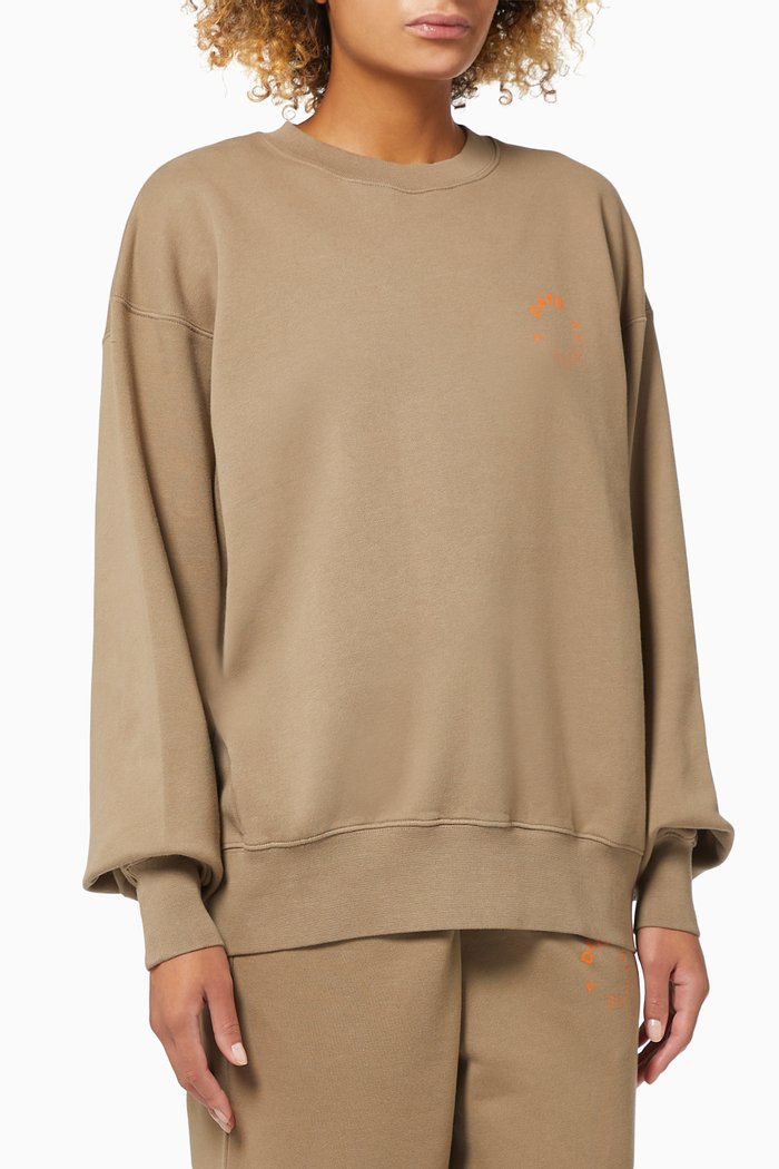 

Oversized Monday Sweatshirt in Organic Cotton, Brown