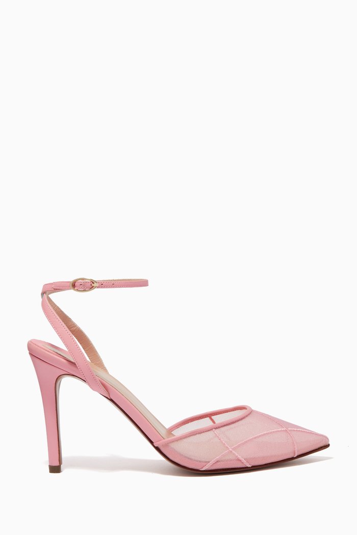 

Denver Tabaris 105 Pumps in Mesh & Leather, Pink