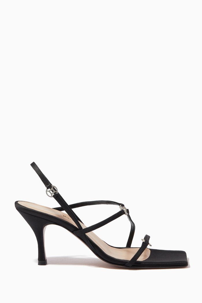 

Gem 85 Sandals in Satin, Black