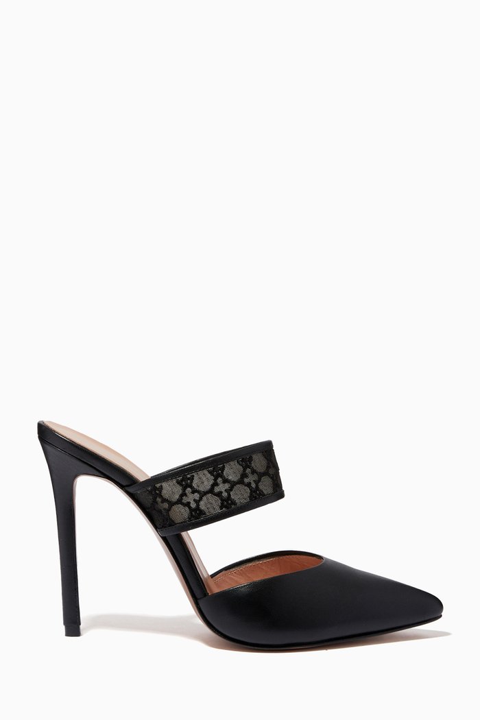 

Mika 120 Pumps in Leather, Black
