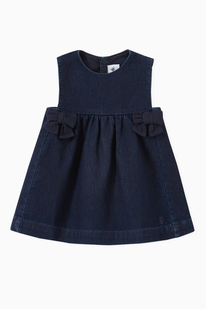 

Denim Dress in Cotton Fleece, Blue