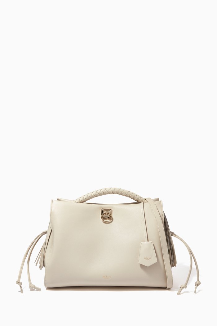 

Iris Tote Bag in Heavy Grain Leather, Neutral