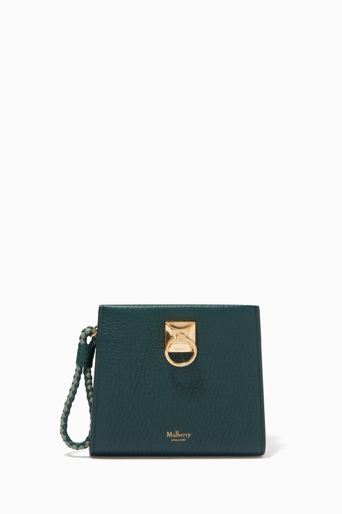 

Iris Zip Wallet in Heavy Grain Leather, Green