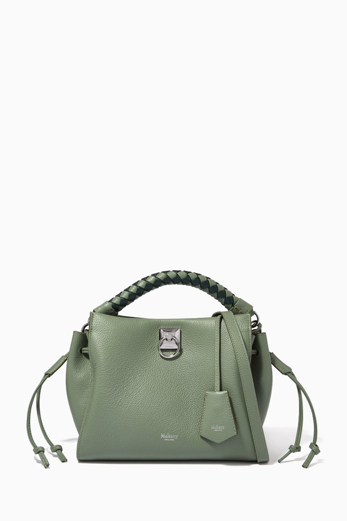 

Small Iris Shoulder Bag in Small Classic Grain Leather, Green