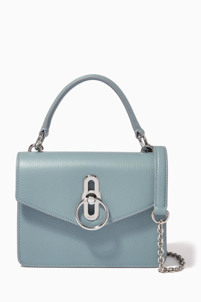 Small Amberley Crossbody Bag in Small Classic Grain Leather, Blue