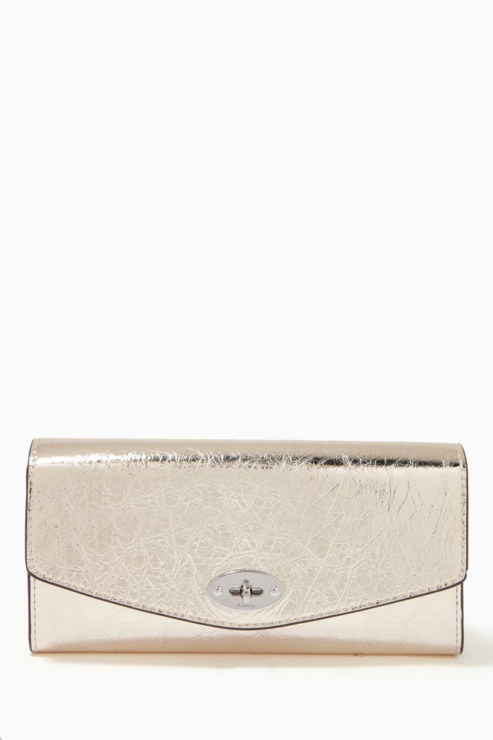 

Darley Wallet in Metallic Leather, Gold
