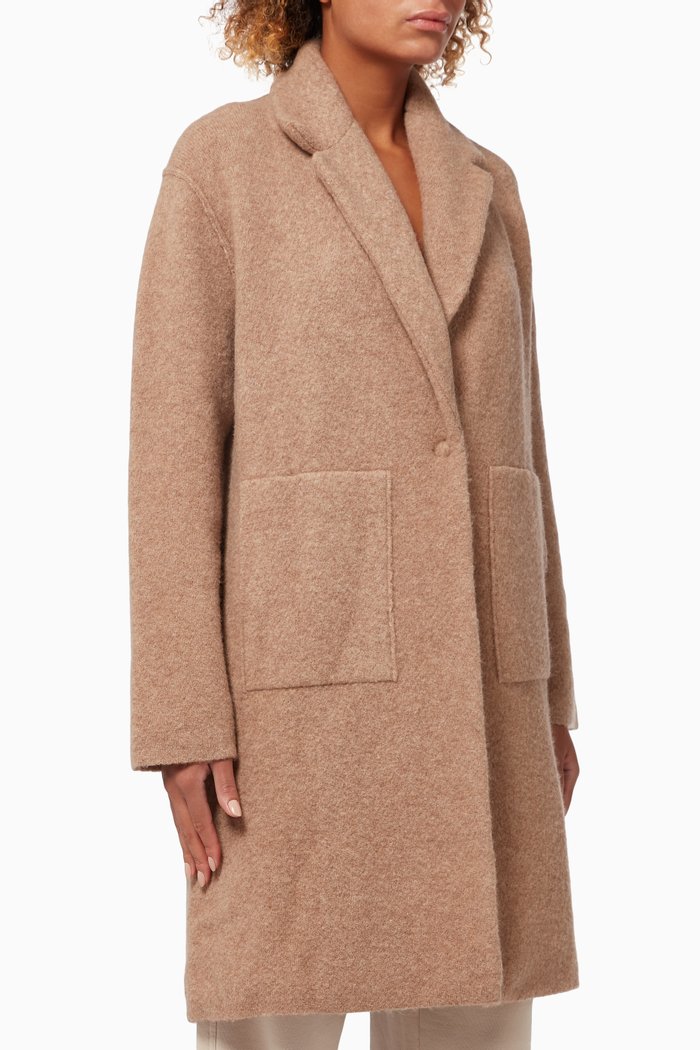 

Longline Cardigan in Wool-blend, Neutral