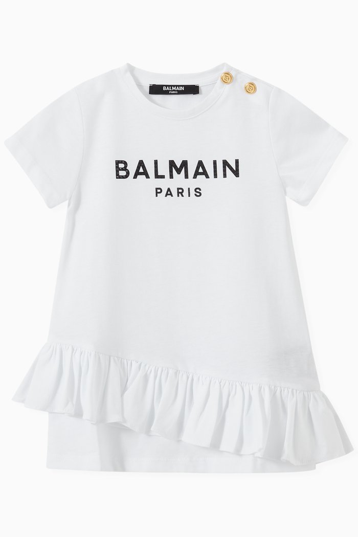 

Logo Dress in Jersey, White