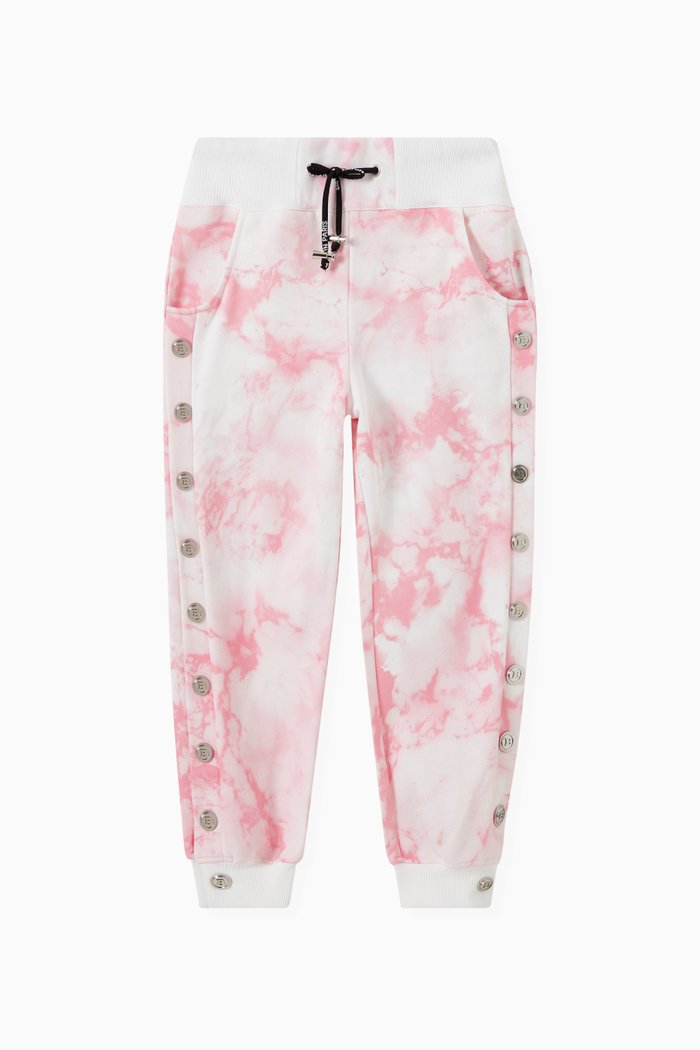 

Marbled Button Sweatpants in Fleece, Multicolour