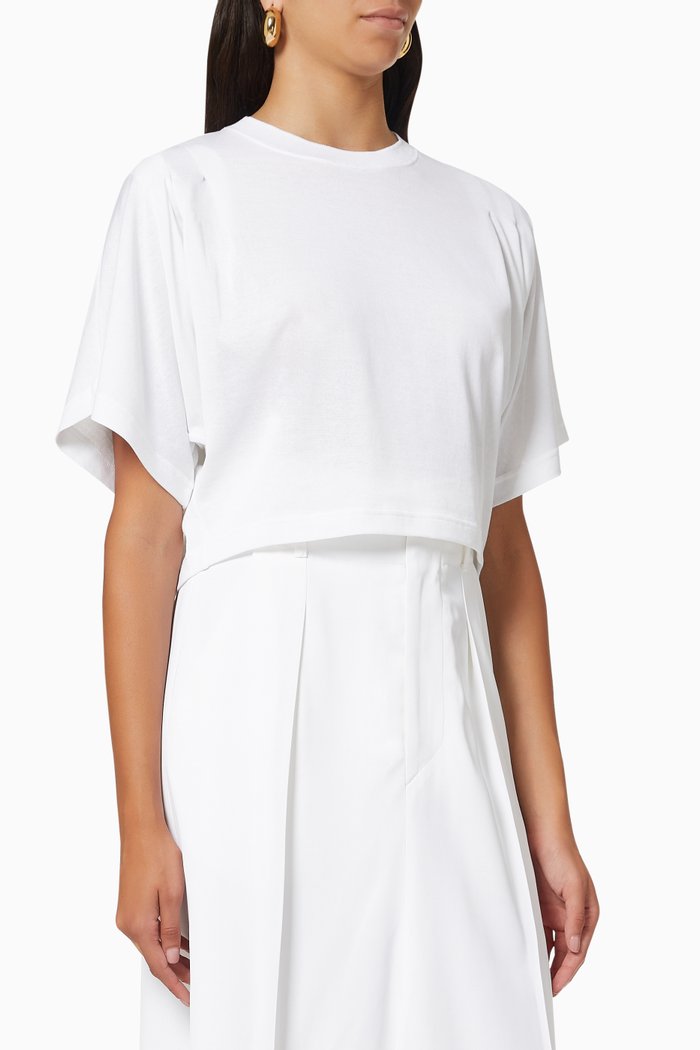 

Zinaliki Cropped T-Shirt in Jersey, White