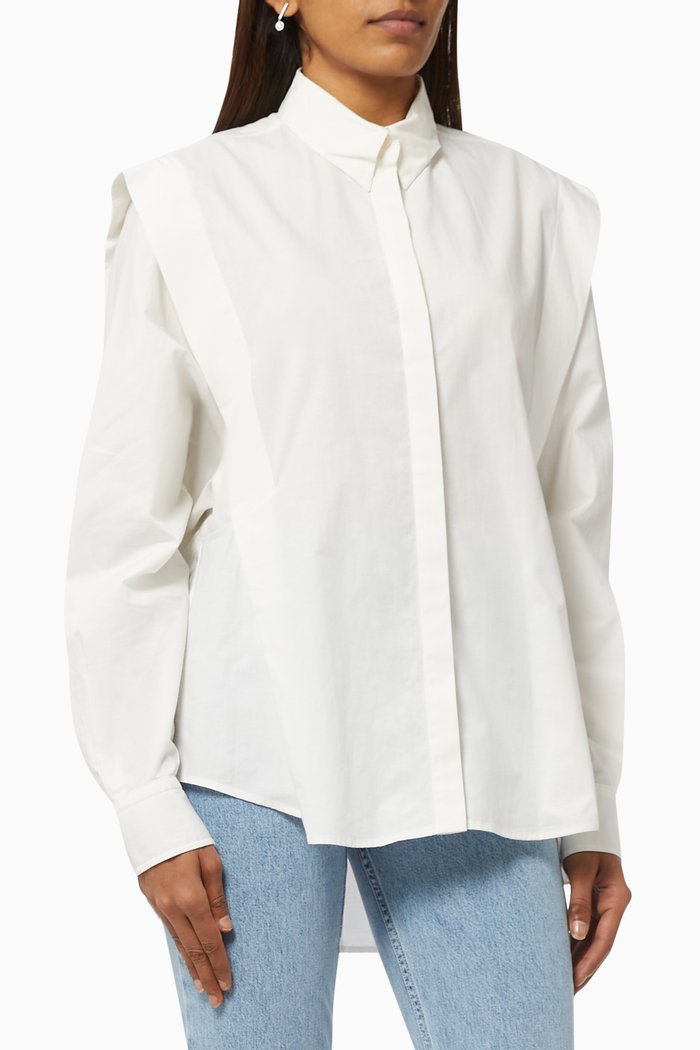 

Ralki Shirt in Cotton Linen Blend, Neutral