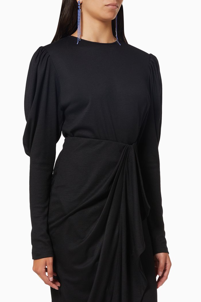 

Davalia Top in Virgin Wool, Black