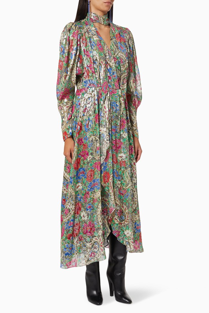 

Nalisma Dress in Silk, Green