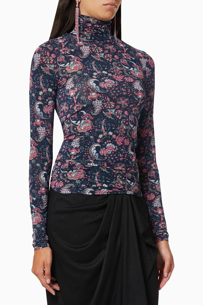 

Lizyela Top in Cotton Jersey, Blue