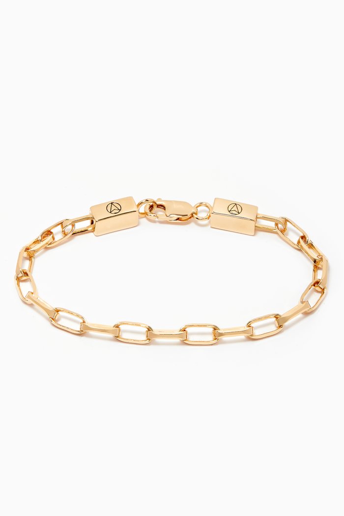 

Cable Chain Link Bracelet in 18kt Gold-plated Sterling Silver