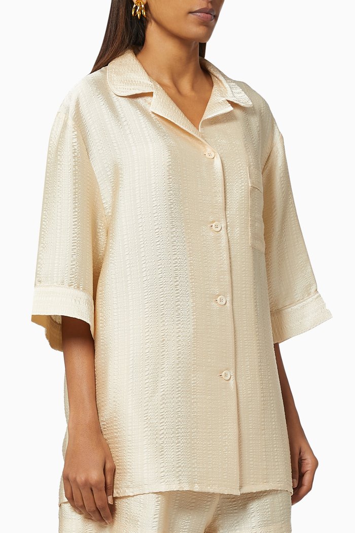 Marianna Buttoned Shirt, Neutral