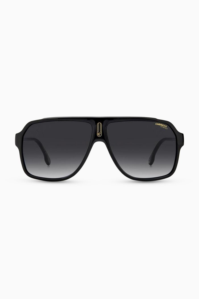

1030/S Rectangular Sunglasses in Polyamide, Black