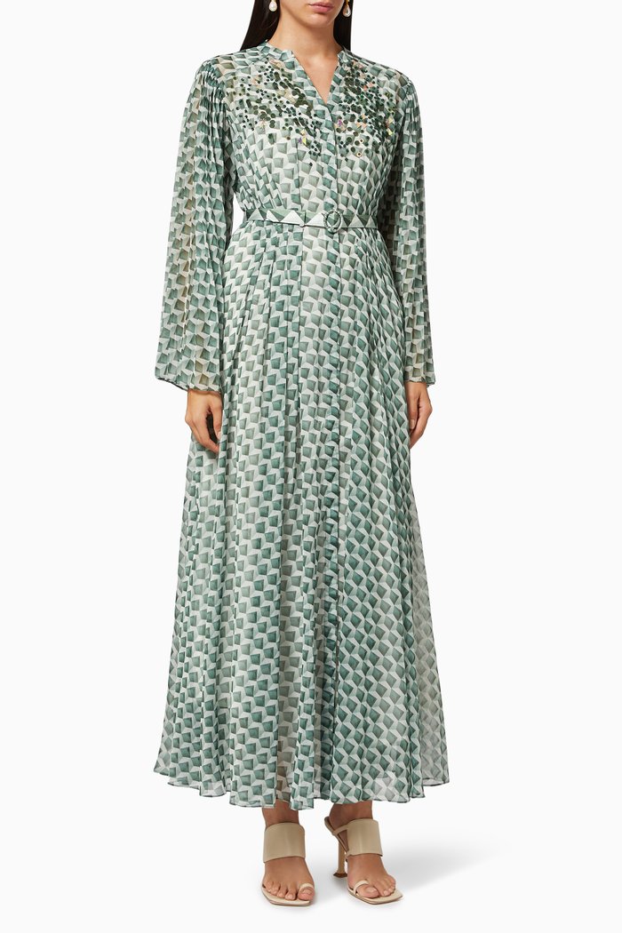 

Raquel Maxi Dress with Sequin Embellishment, Green