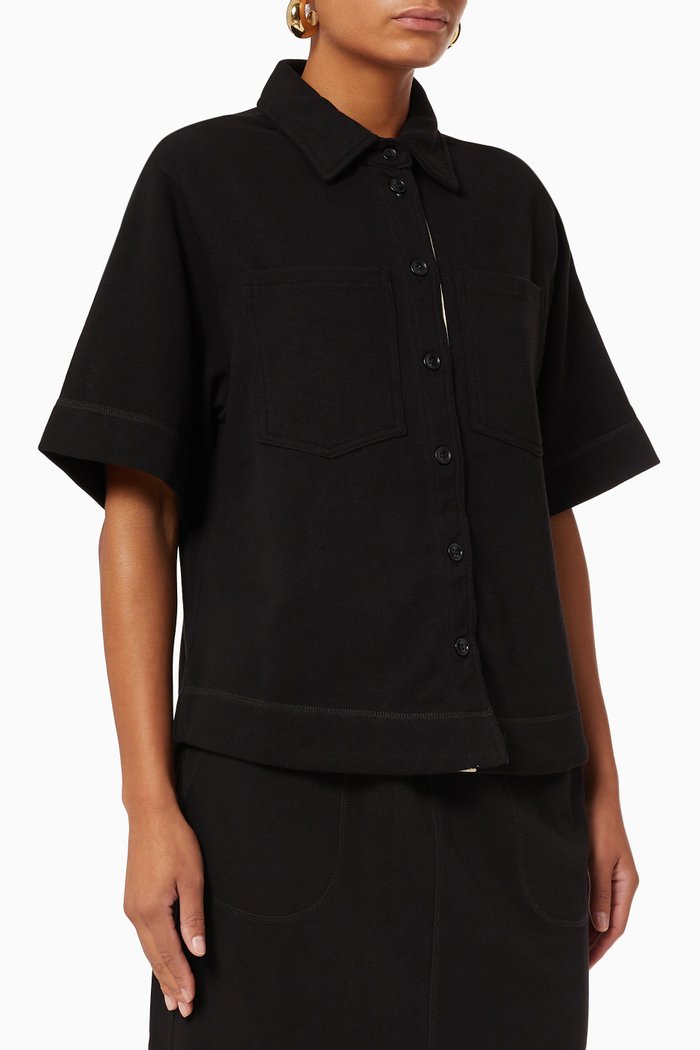 

Vince Shirt in Organic Fleece, Black
