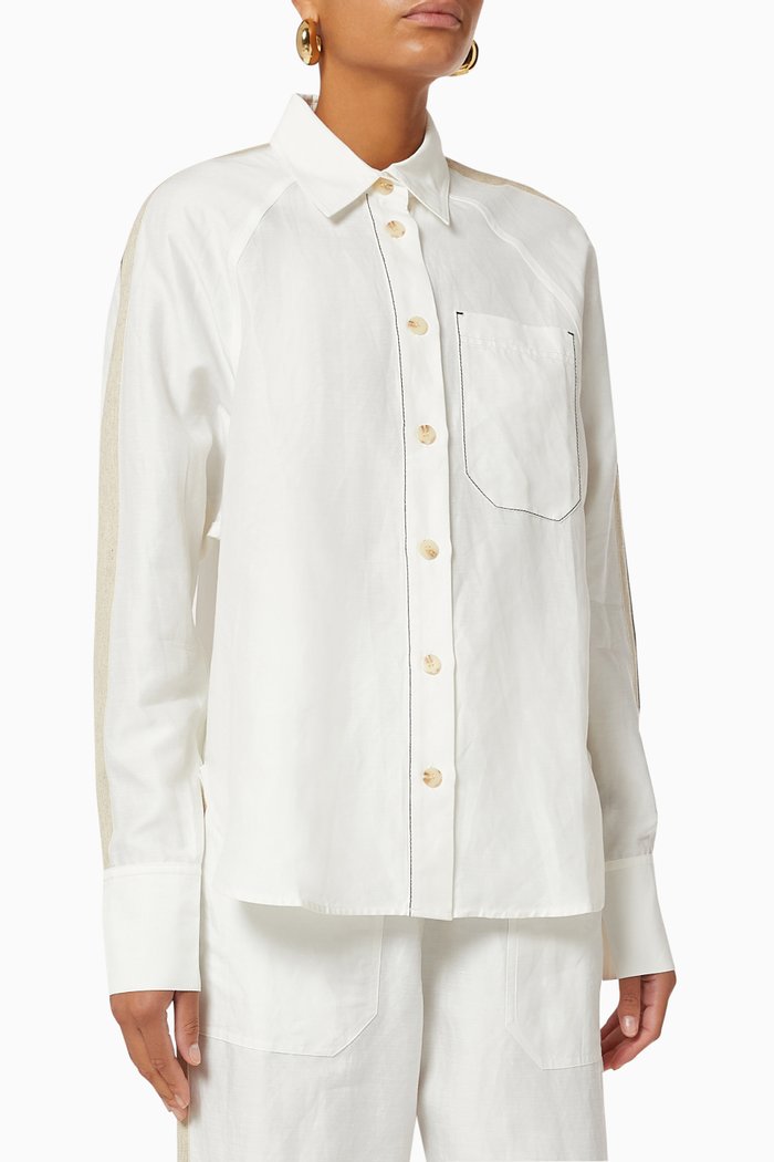 

Bryant Shirt in Ramie, White