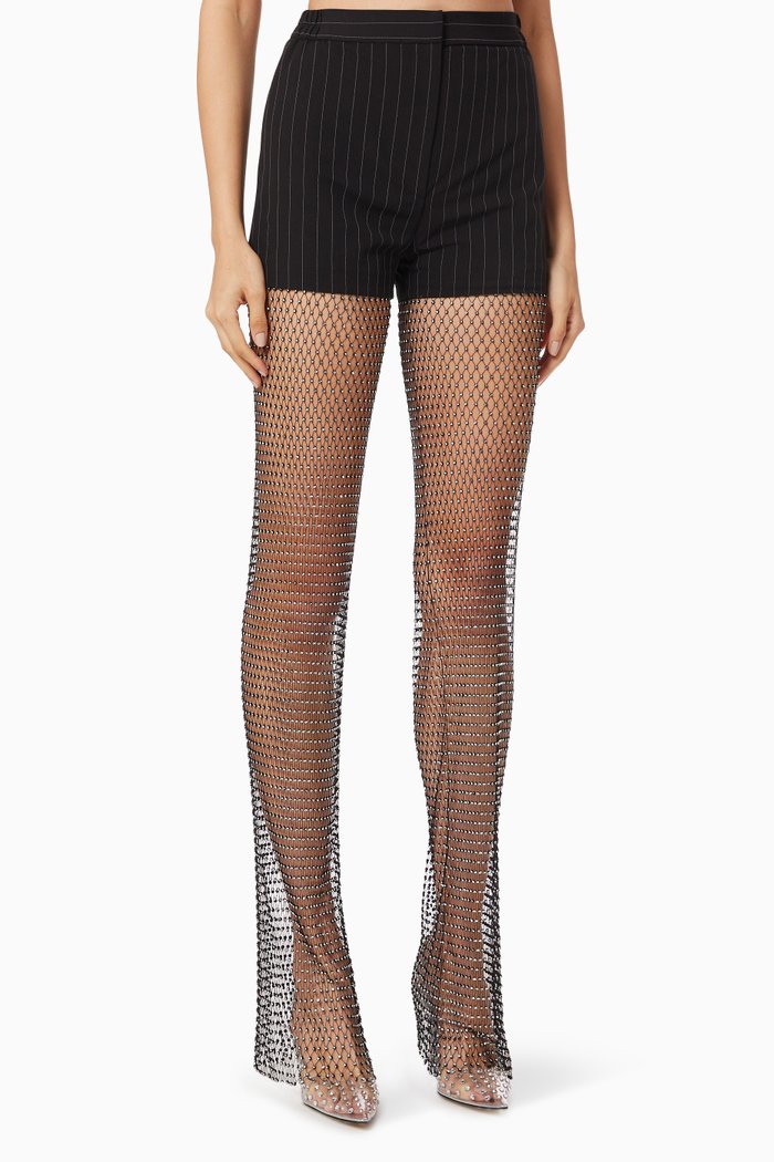 

Pants in Sparkling Mesh, Black