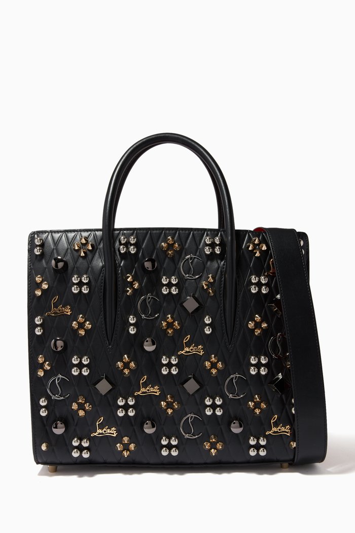 

Paloma S Medium Bag in Mesh-embossed Leather, Black