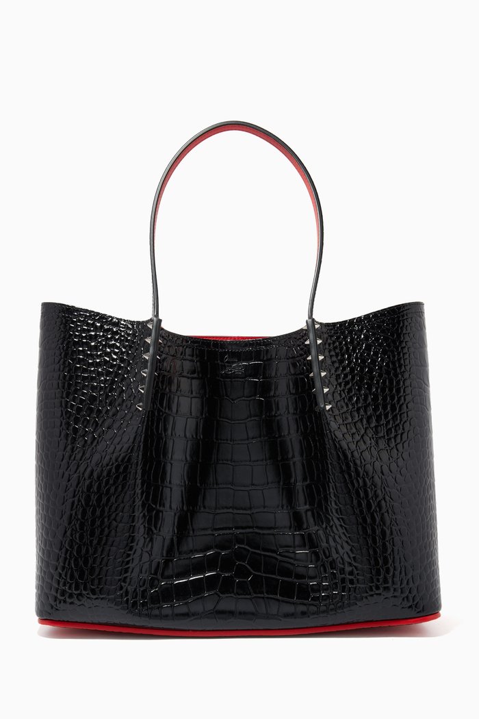 

Large Cabarock Tote Bag in Leather, Black