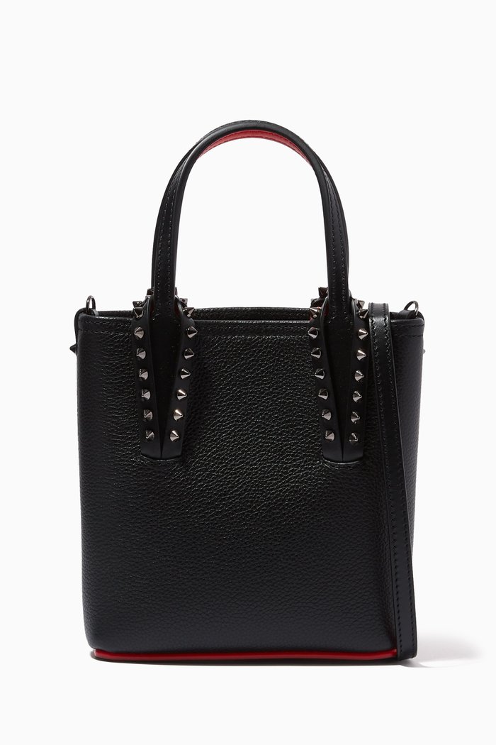 

Cabata N/S Mini Tote Bag in Leather, Black