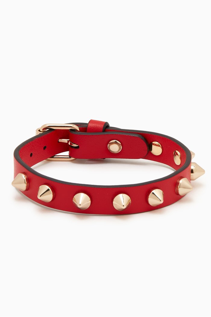 

Loubilink Bracelet in Leather, Red