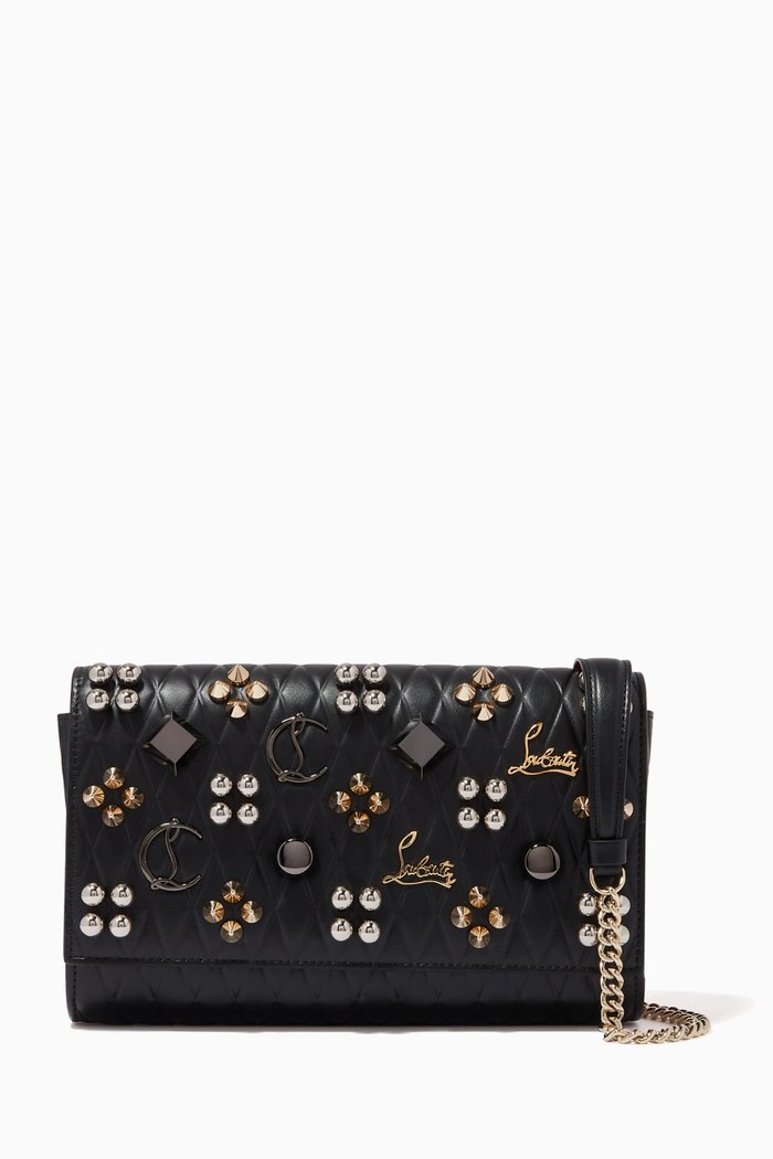 

Paloma Clutch in Calf Leather, Black