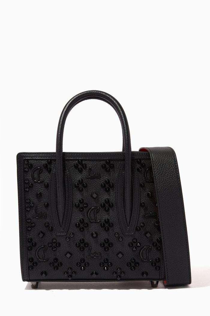 Mini Paloma S Top-handle Bag in Leather, Black