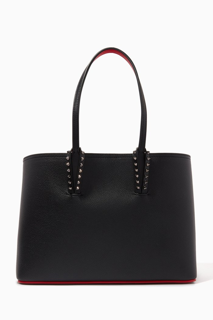 

Small Cabata Tote Bag in Calf Leather, Black