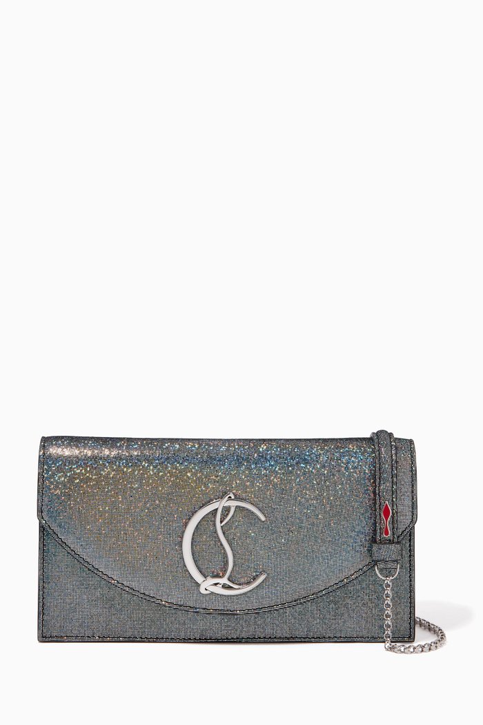 

Loubi54 Clutch Bag in Glittery Leather, Multicolour