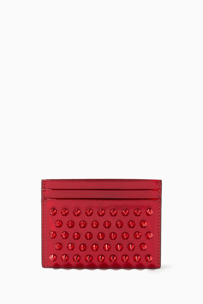 

Kios Cardholder in Studded Patent Leather, Red