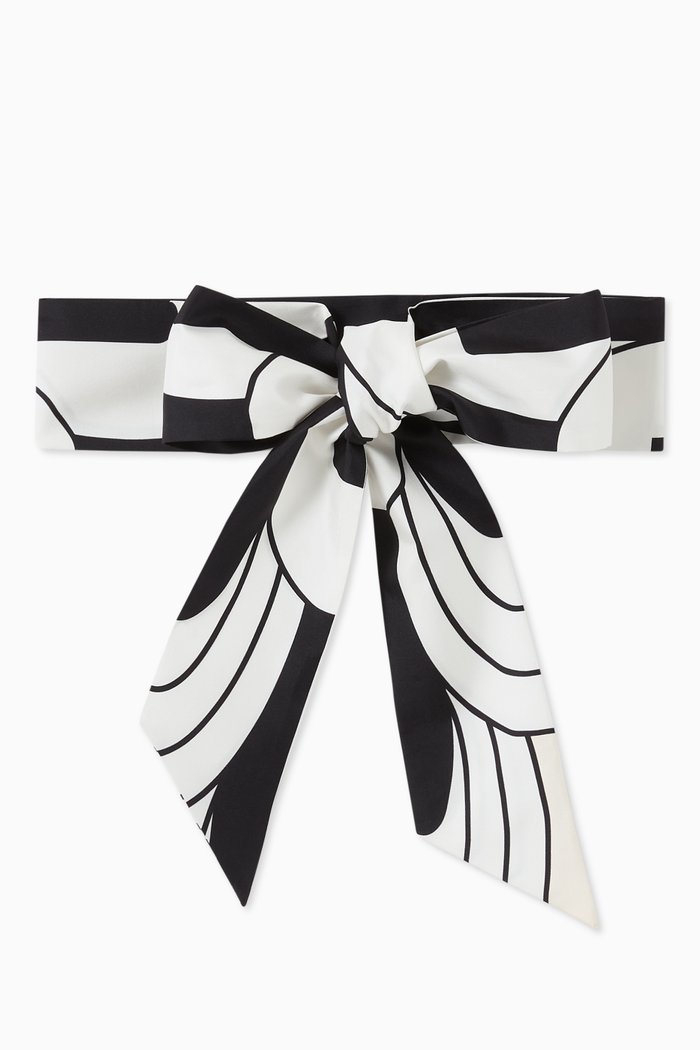 

Clary Sash Belt in Silk Twill, Black