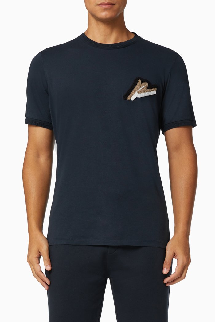 

Tri Logo Slim Fit T-shirt in Jersey, Blue