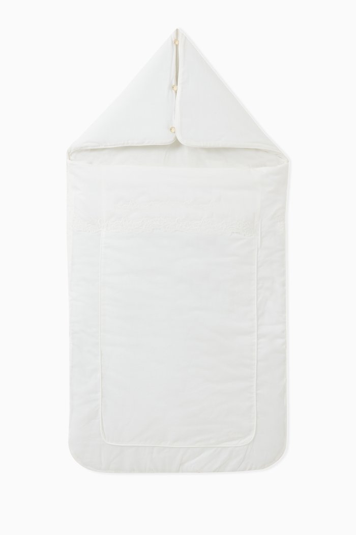 

Embroidery Embellished Sleeping Bag in Cotton, Neutral