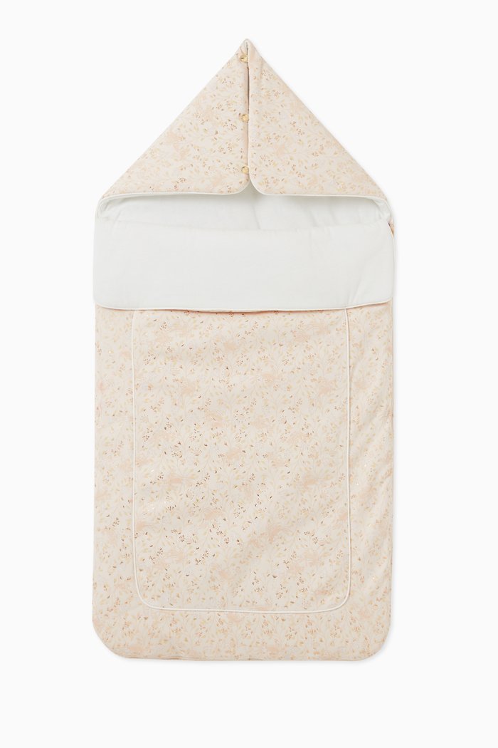 

Printed Sleeping Bag in Cotton Interlock, Pink