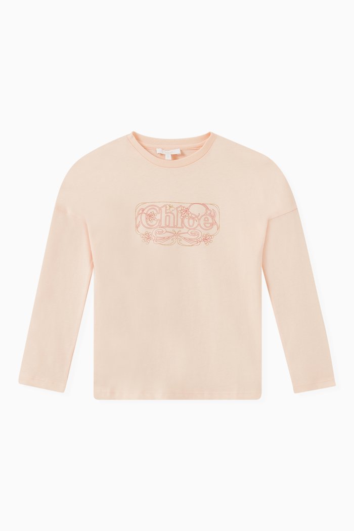 

Logo T-shirt in Jersey, Pink