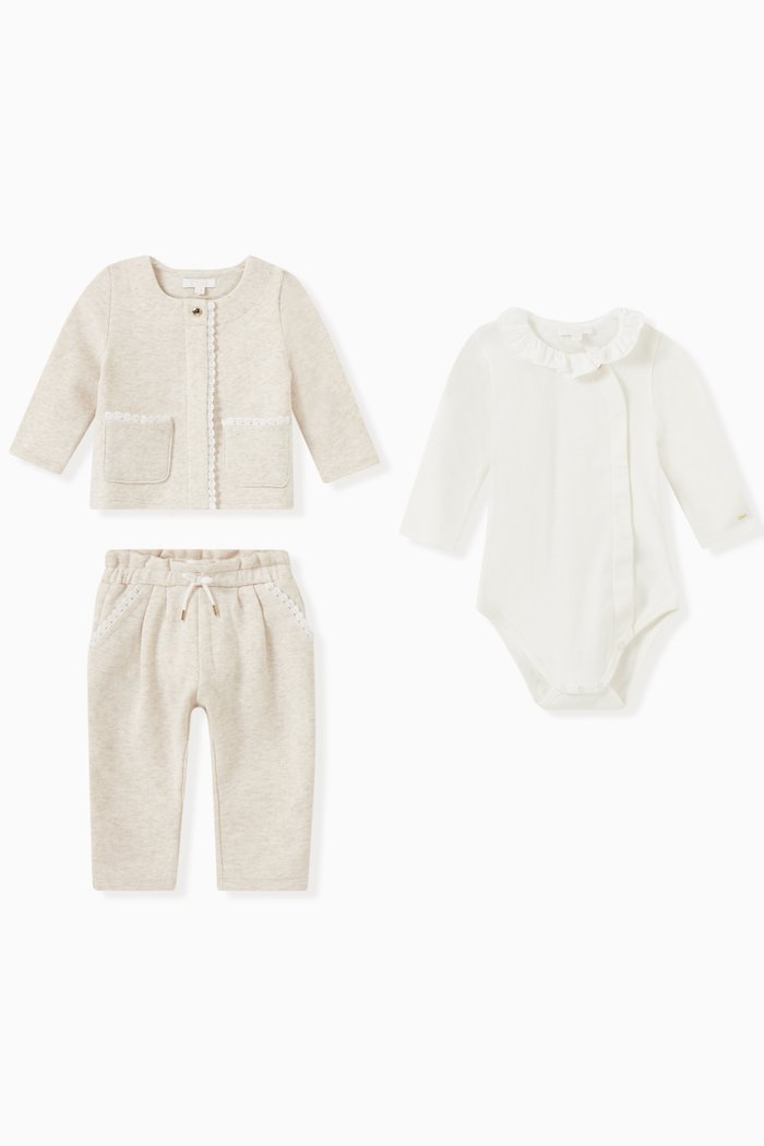 

3 Piece Set in Organic Cotton, Neutral