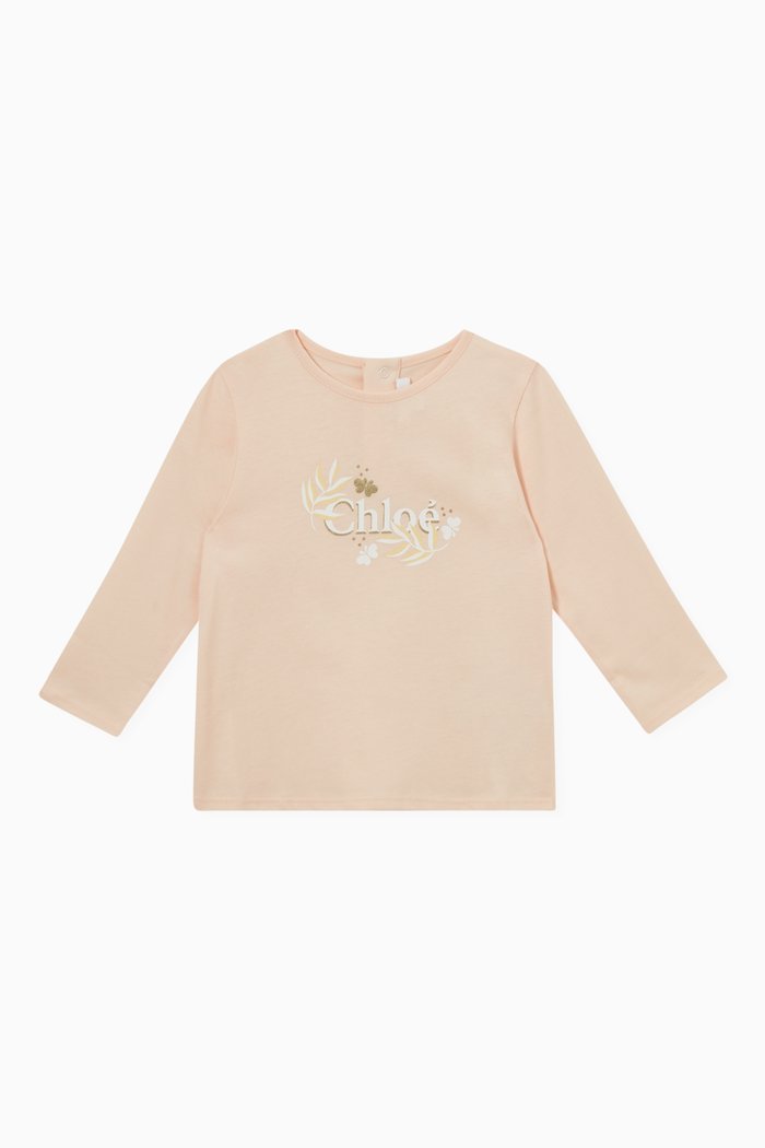 

Glitter Logo T-shirt in Jersey, Pink