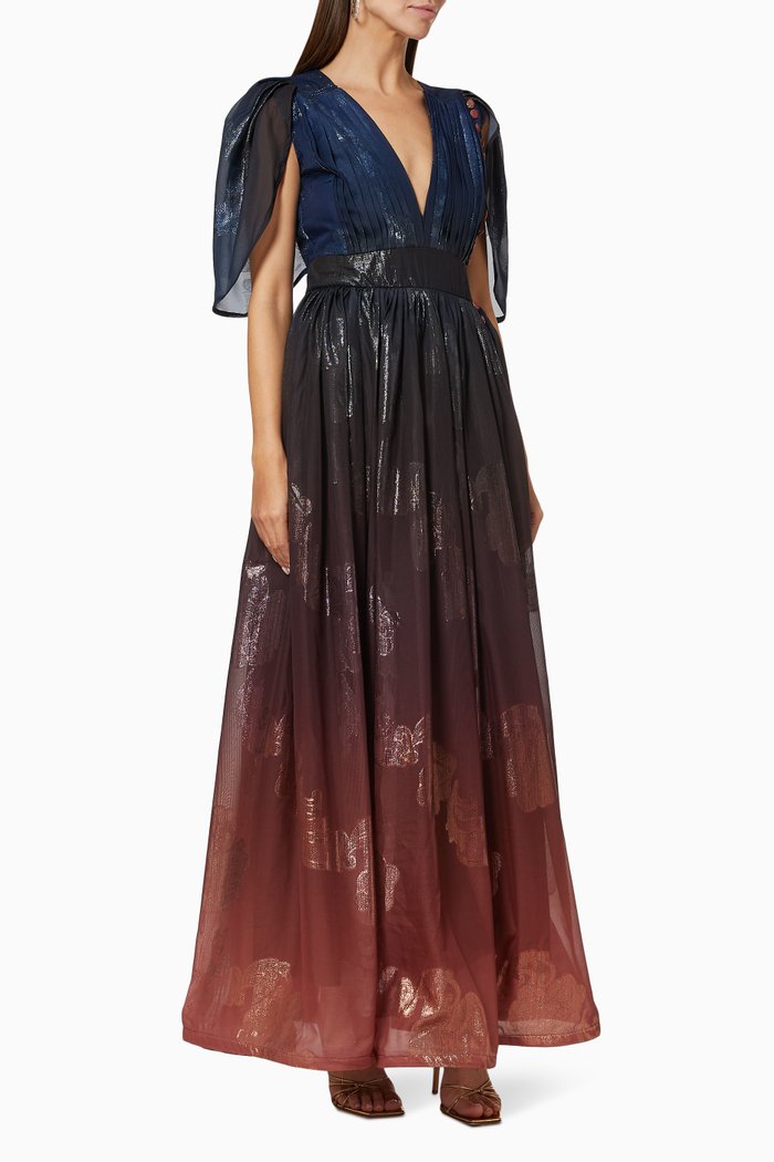 

Metallic Embroidered Dress, Multicolour