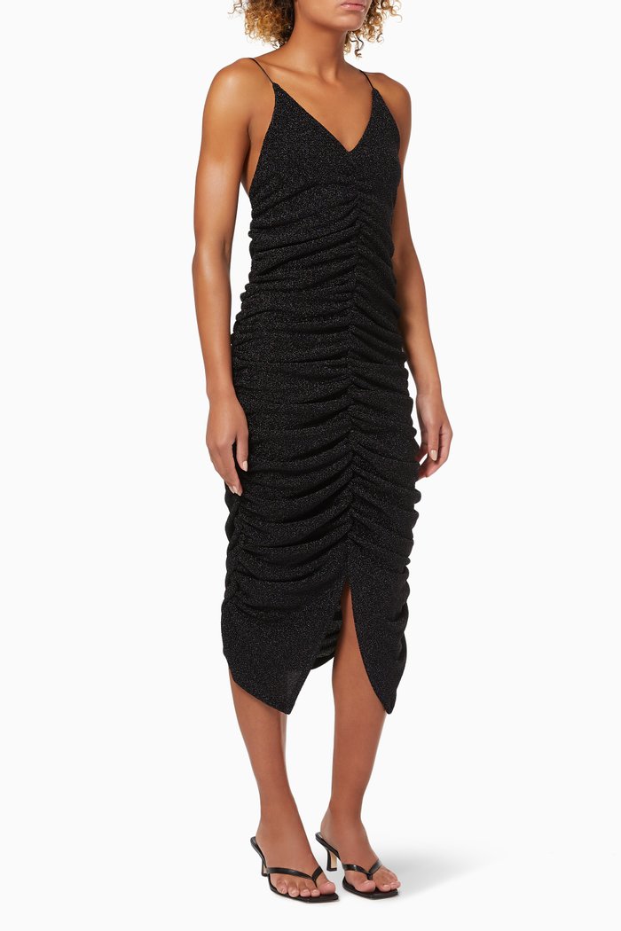 

Kokomo Dress in Stretch Textured Fabric, Black