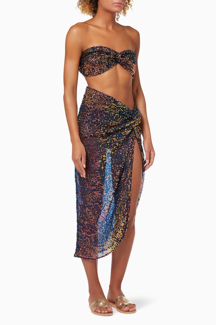 

Monsoon Co-ord Set in Sequinned Mesh Fabric, Black