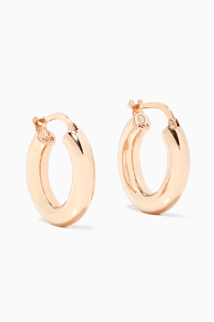 

Hoop Earrings in 18kt Rose Gold Plated Silver, Pink