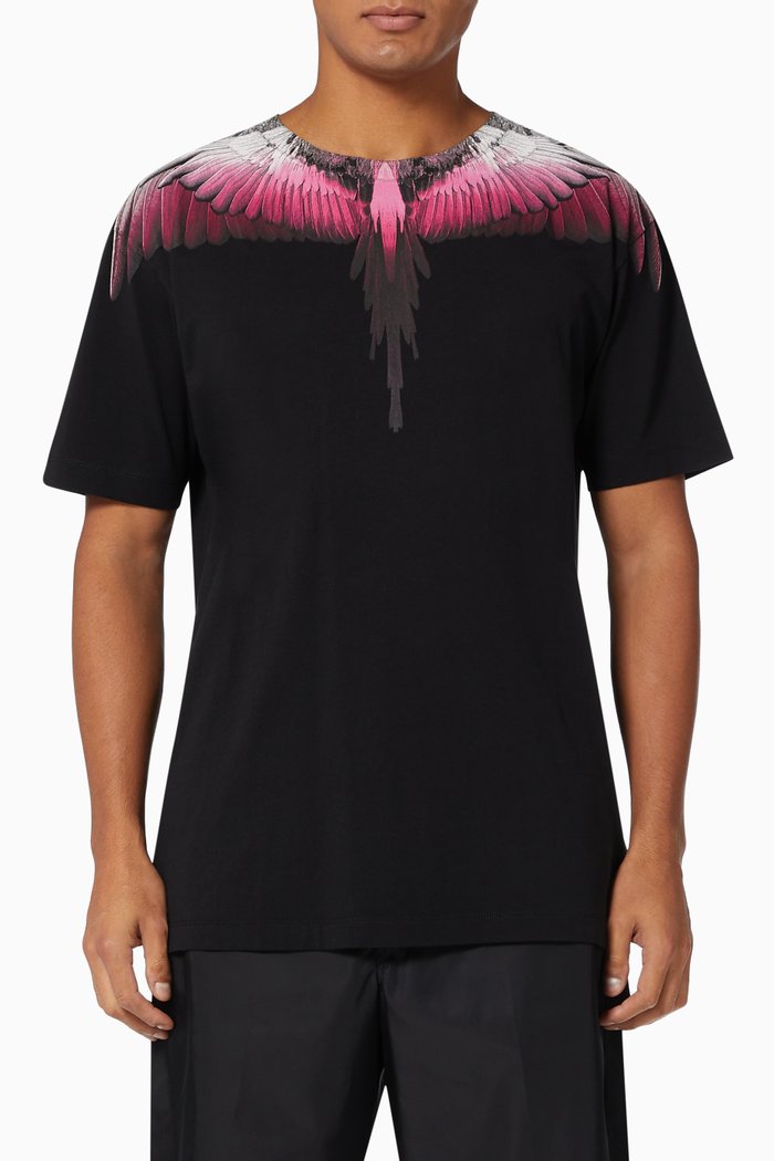 Wings T-shirt in Cotton Jersey, Black
