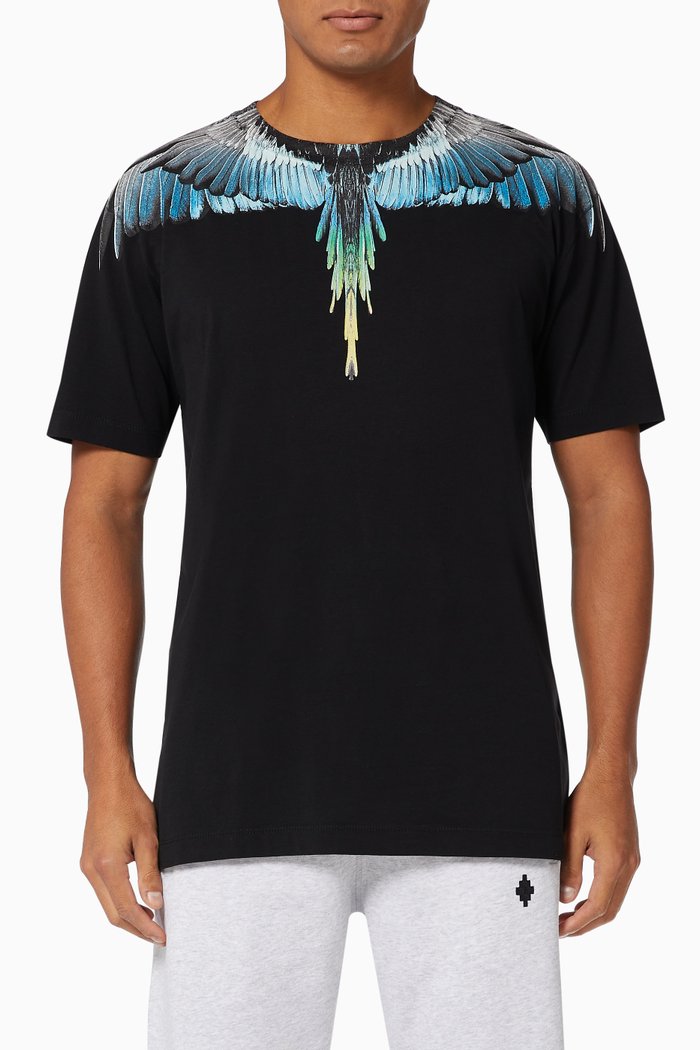 

Wings T-shirt in Cotton Jersey, Black