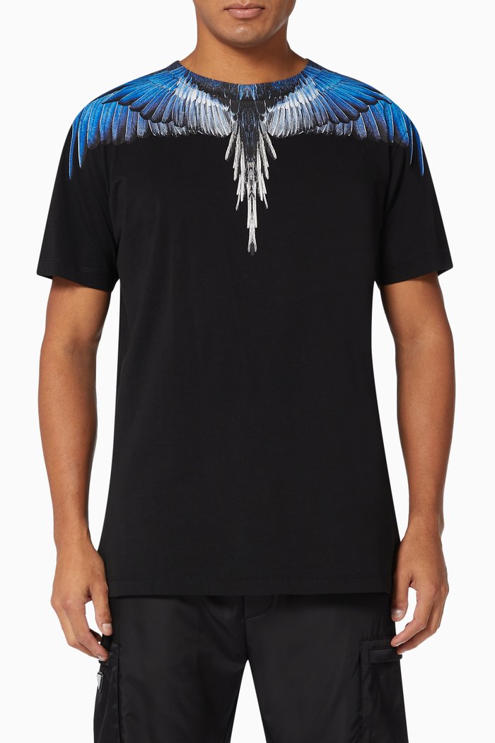 

Wings T-shirt in Cotton Jersey, Black