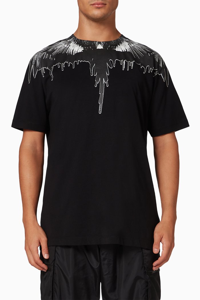 

Tar Wings T-shirt in Cotton Jersey, Black