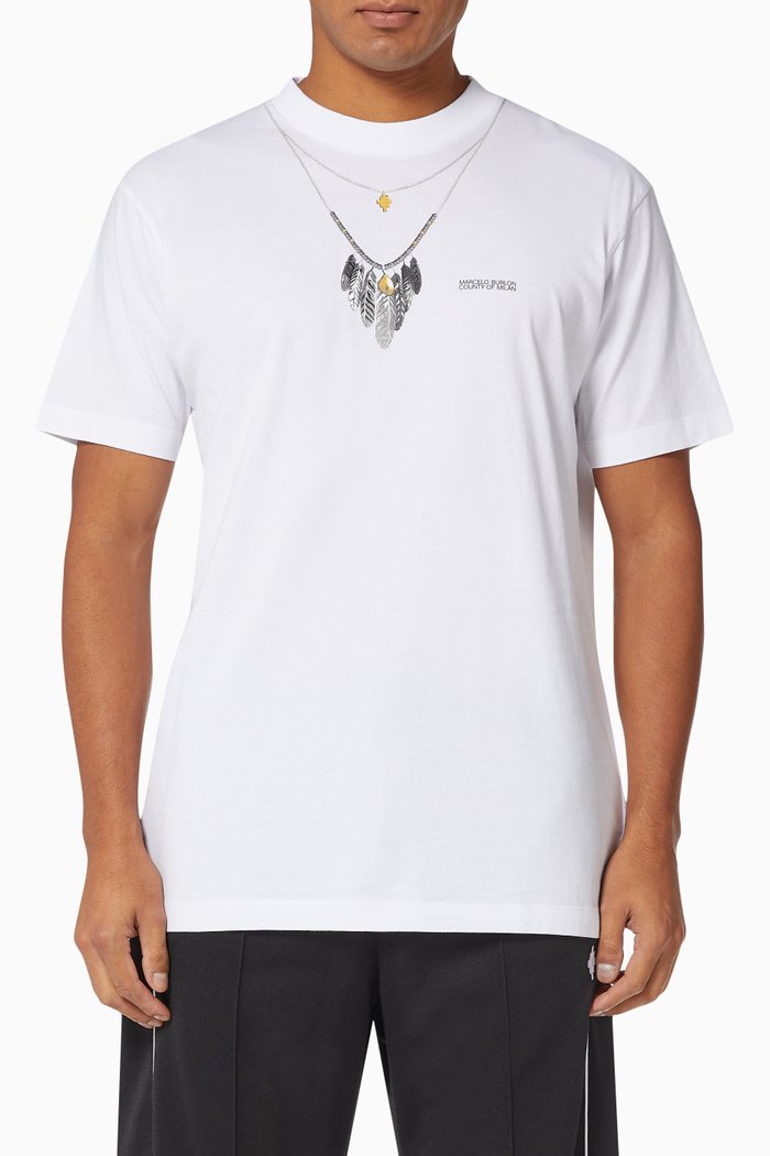 

Necklace T-shirt in Cotton Jersey, White